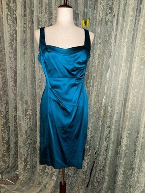 sachin and babi light blue dress Ralph Lauren Buckle Trim Georgette Sleeveless Dress main image 1
